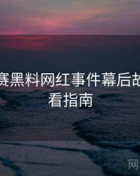 每日大赛黑料网红事件幕后故事，必看指南