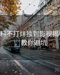 0705. 黑料不打烊独到影视揭秘全纪录，教你避坑