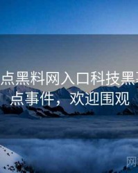 1167. 盘点黑料网入口科技黑幕十大焦点事件，欢迎围观