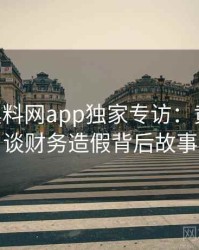 1070. 黑料网app独家专访：黄观察员谈财务造假背后故事