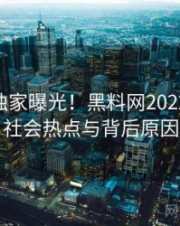 1442. 独家曝光！黑料网2022年11月社会热点与背后原因